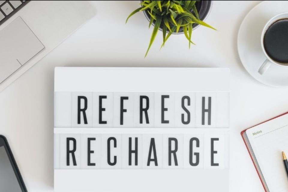 Refresh and Recharge Sign
