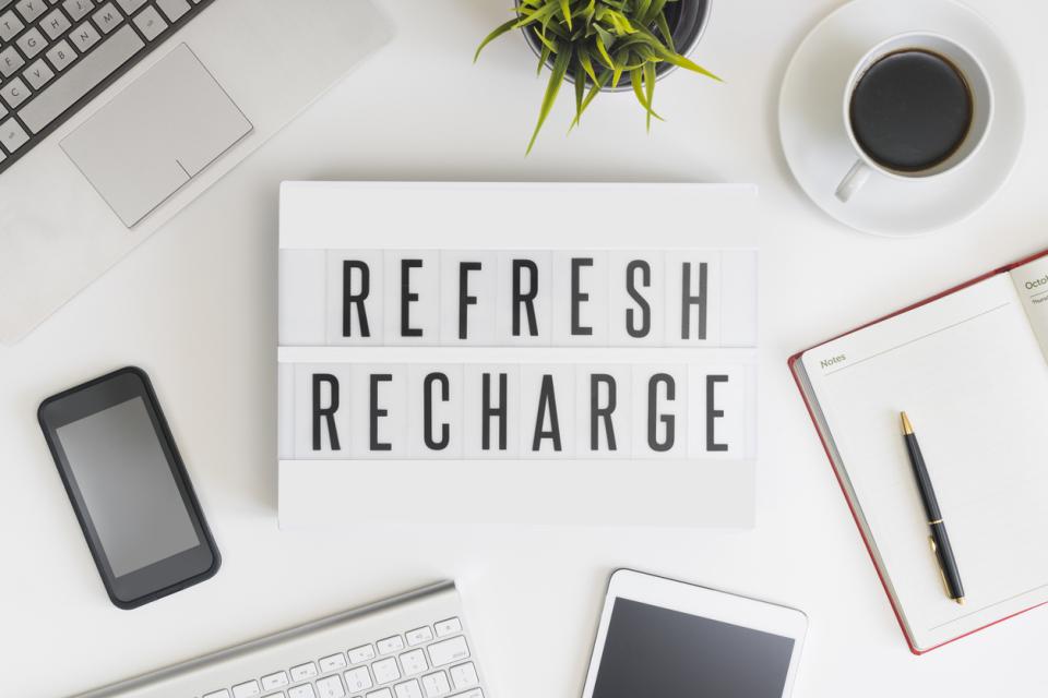 Refresh and recharge notebook