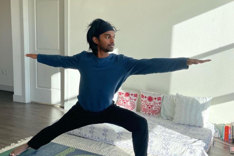 Lexman Kumar MSBA 22 practices yoga