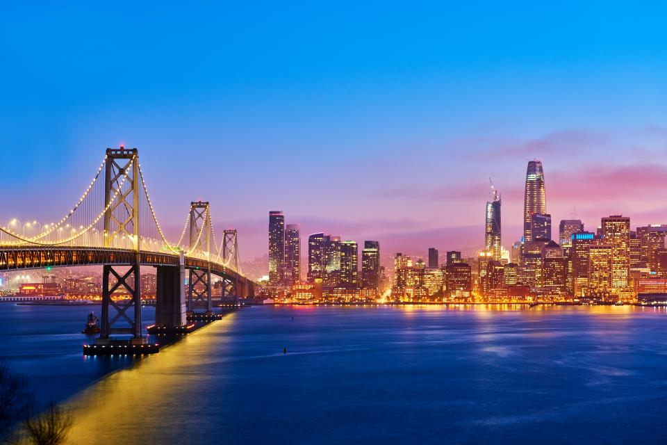 Evening glow over San Fracisco