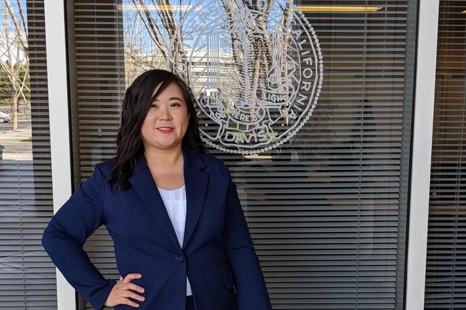 Gianne Yeung MBA 23 at the UC Davis San Ramon campus