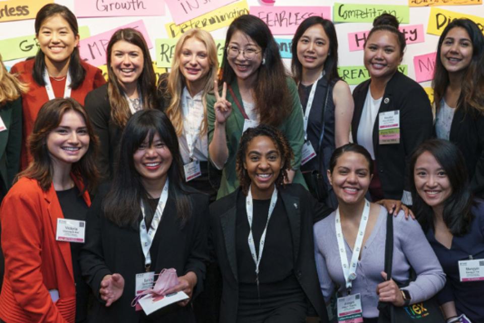 Group of women at a conference