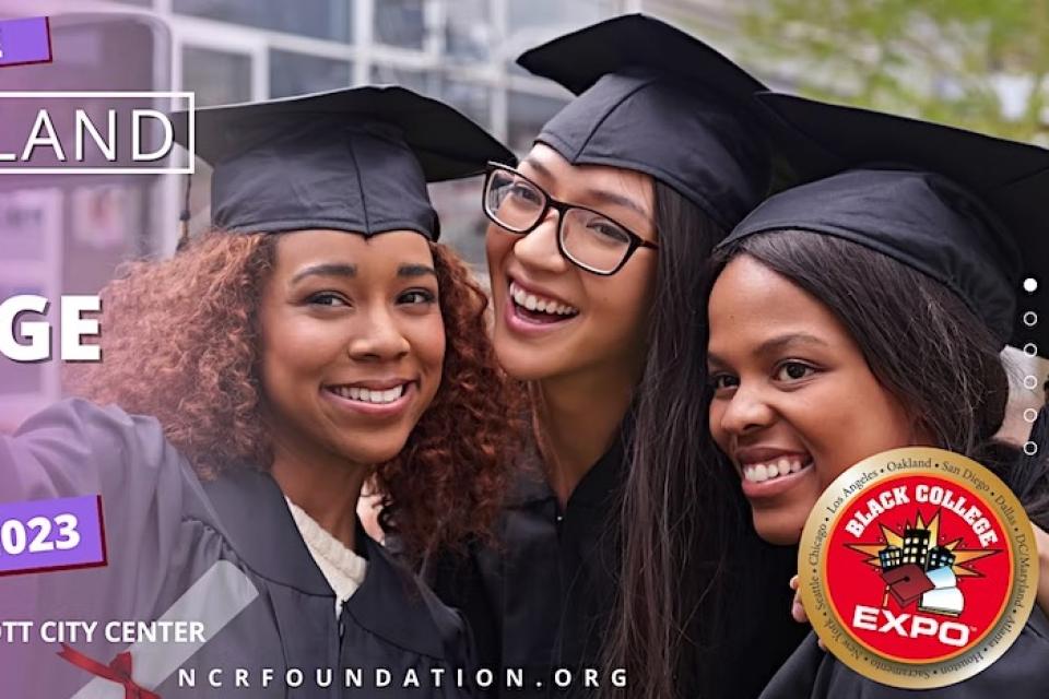 Group of women wearing graduation caps