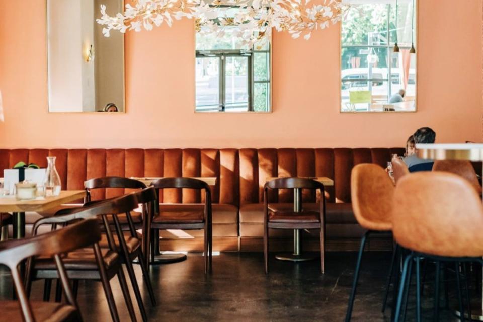 tables inside of a restaurant