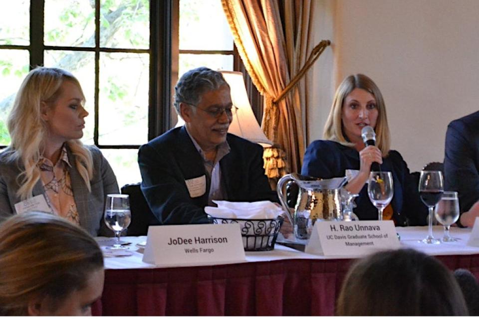 Group of professional leaders during a panel session